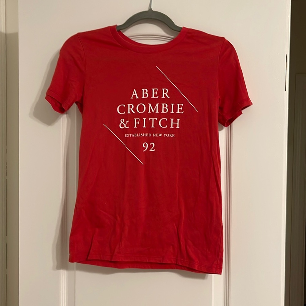 Abercrombie and Fitch tshirt.  Lightweight and a beautiful red/coral color.